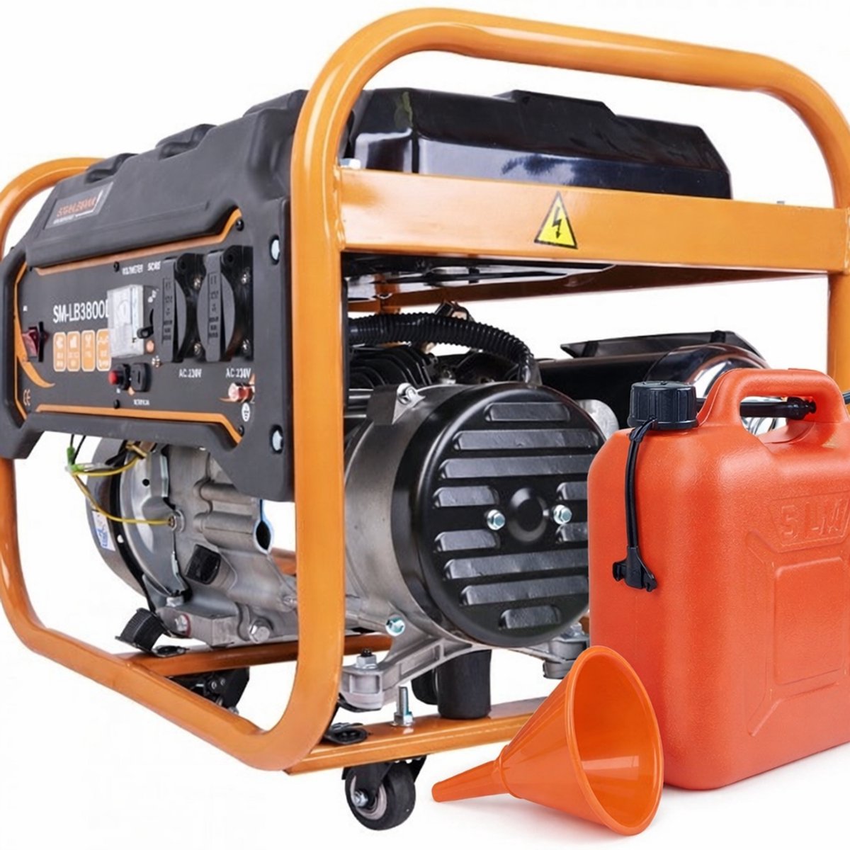 Huttenberg Generator / Aggregaat 3.0 kW – Benzine – Mobiel – Noodstroom – Inclusief Trechter & Jerrycan 5L